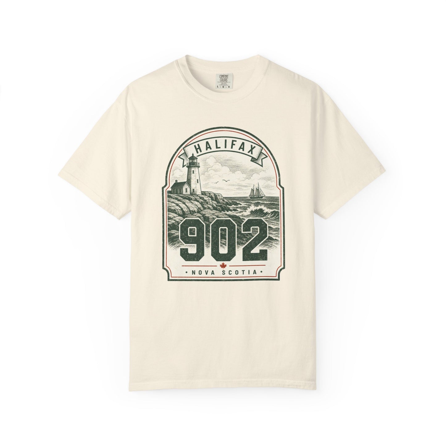 Halifax 902 Area Code Lighthouse T-Shirt — Nova Scotia Coastal Vintage Graphic
