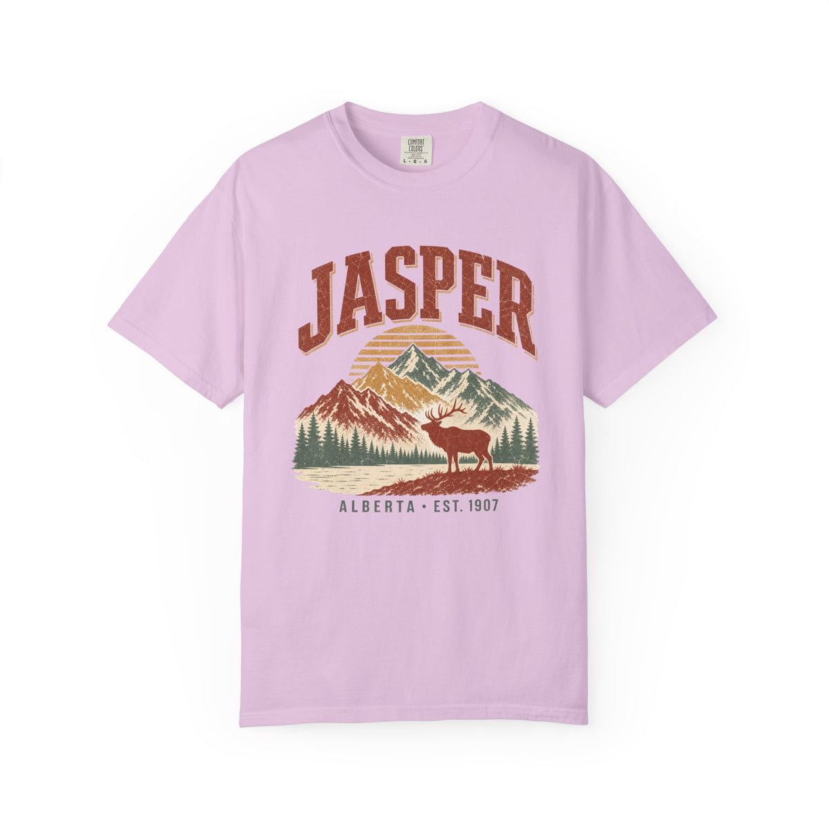 Jasper Alberta Retro Mountain Sunset