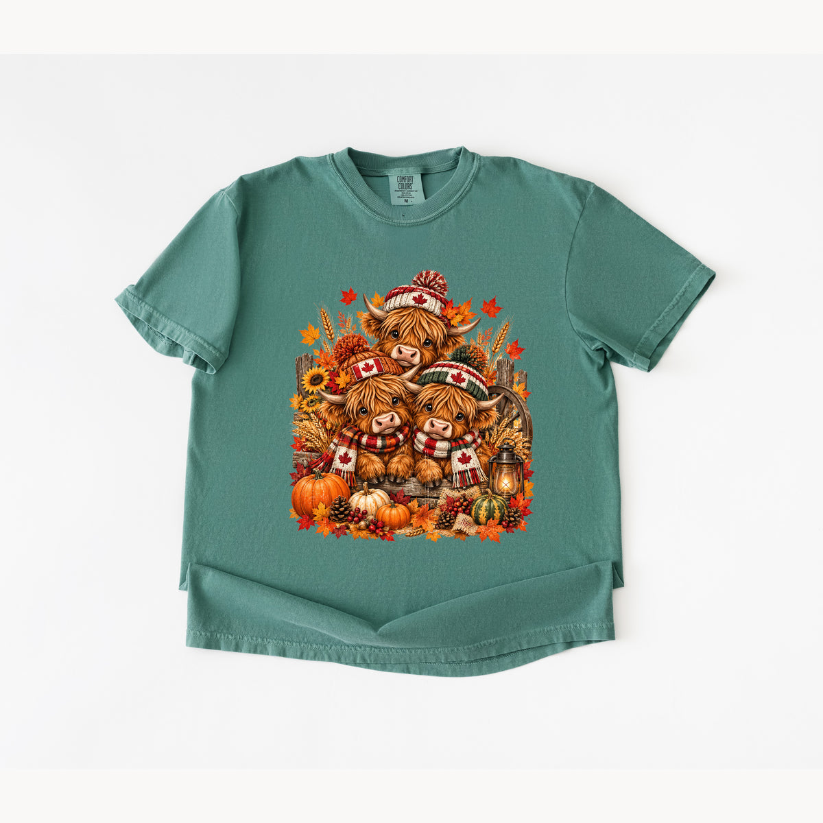 Canadian Thanksgiving Highland Cow T-Shirt