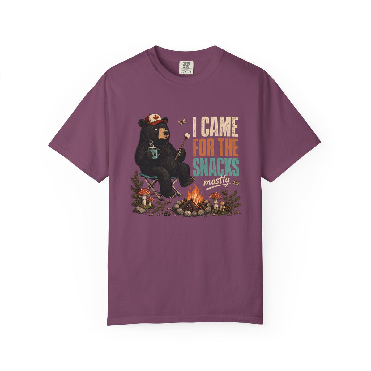 I Came for the Snacks Camping Bear Shirt