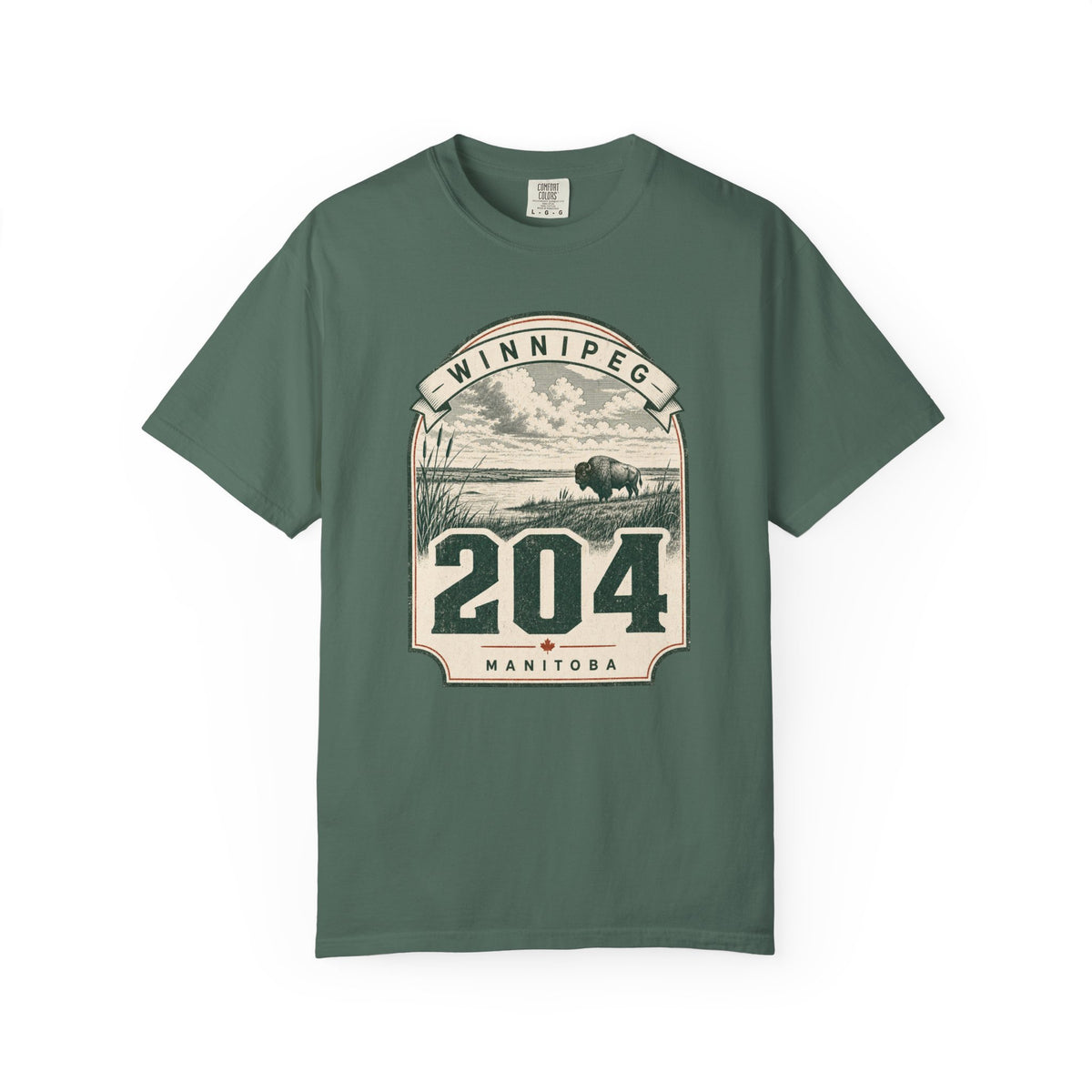 Winnipeg 204 Area Code - Manitoba Vintage Badge T-Shirt