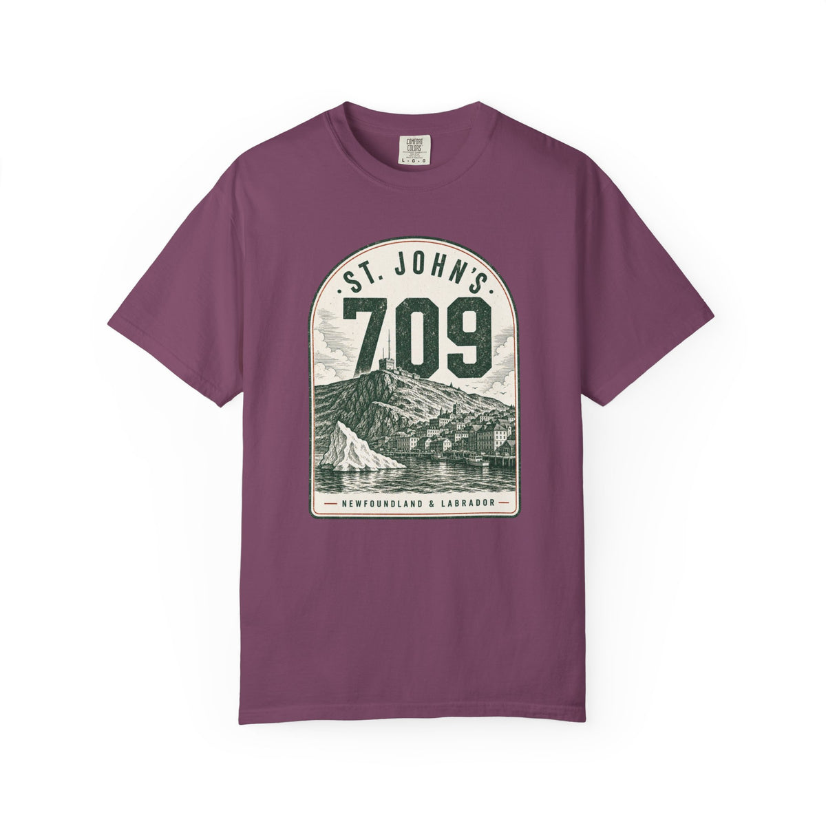 St. John's 709 Area Code - Vintage Mountain T-Shirt