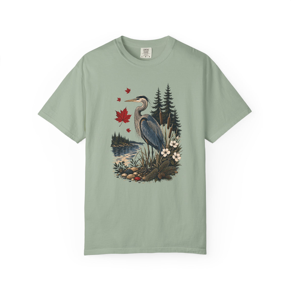 Great Blue Heron Canadian Lake Shirt