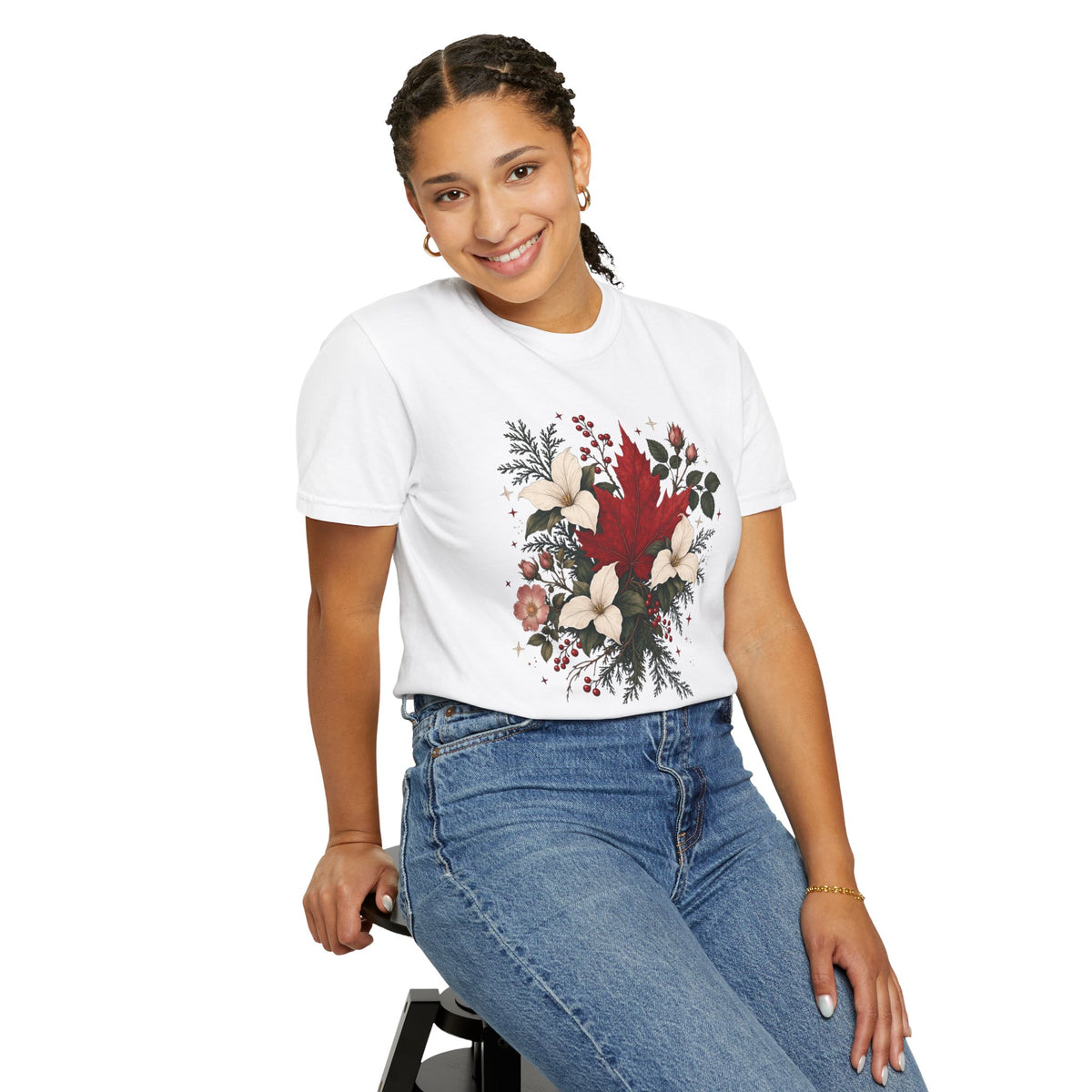 Red Maple Leaf Botanical Canada Shirt