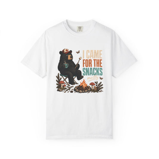 I Came for the Snacks Camping Bear Shirt