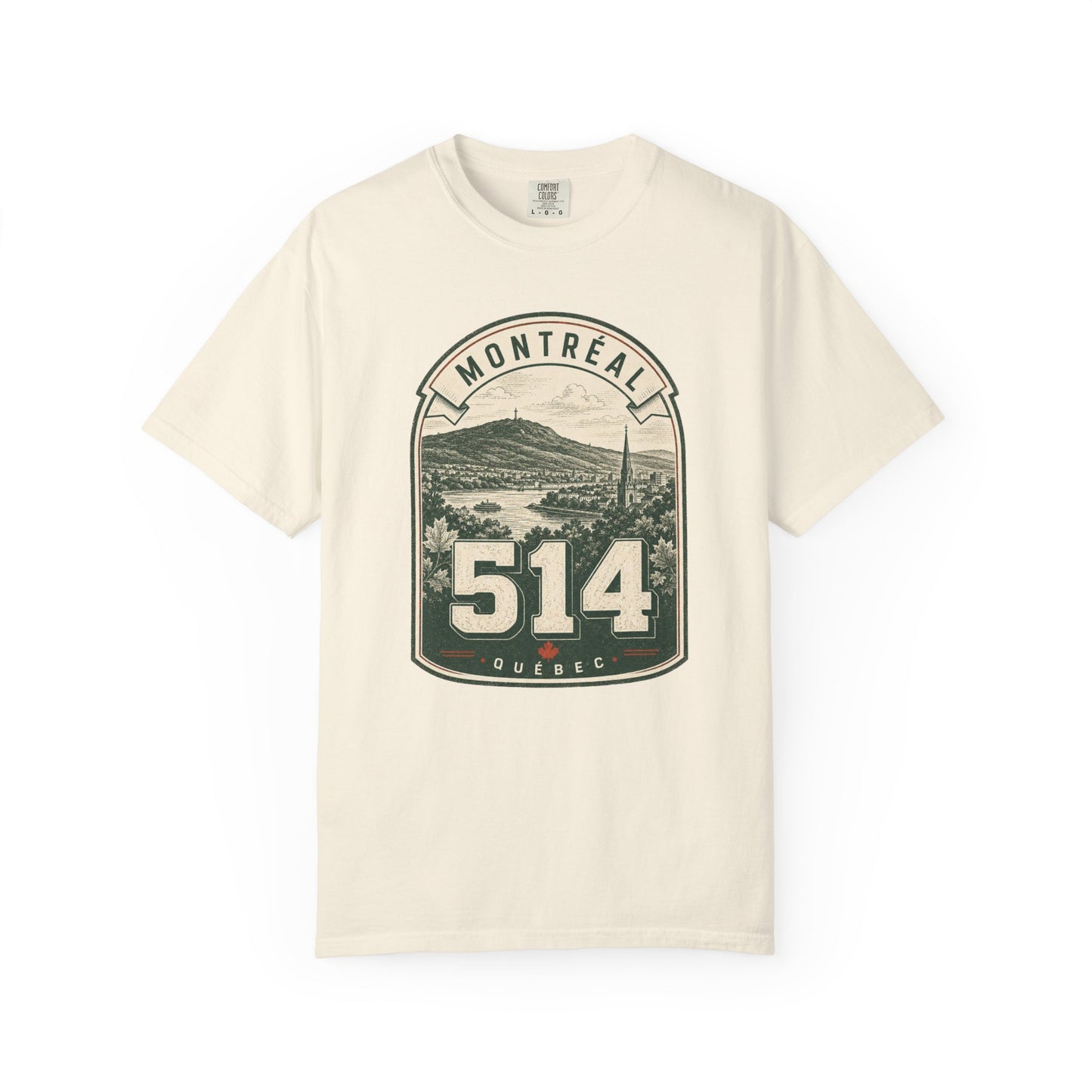 Montreal 514 Area Code Vintage Badge T-Shirt