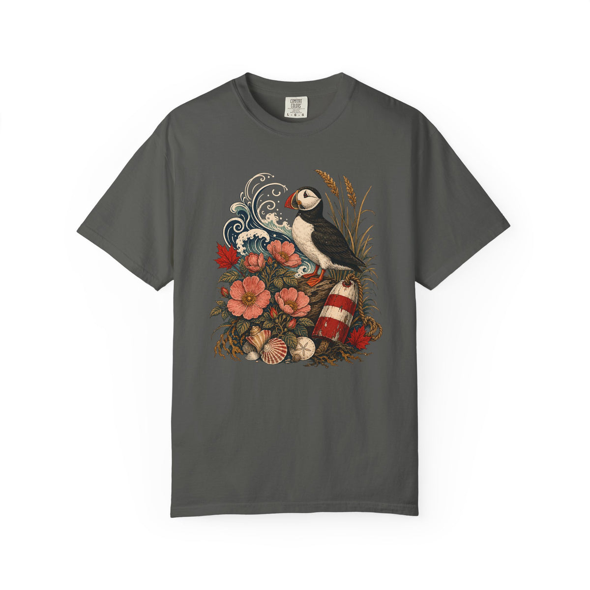 East Coast Puffin Floral Canada Shirt