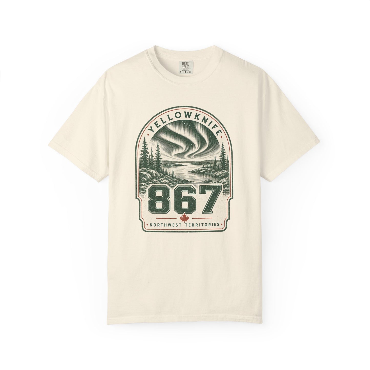 Yellowknife 867 Area Code  Northern Lights T-Shirt