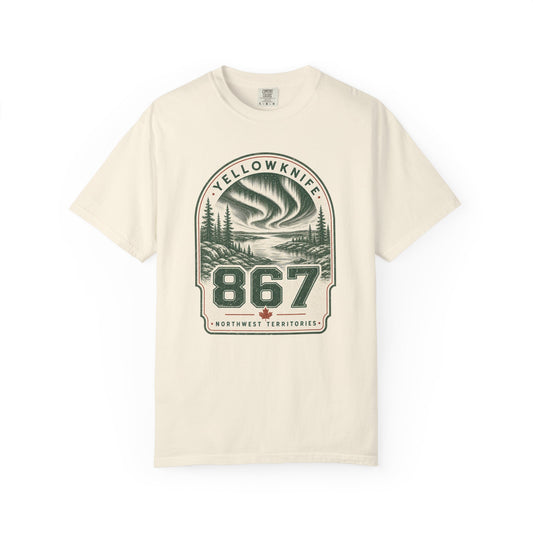 Yellowknife 867 Area Code  Northern Lights T-Shirt