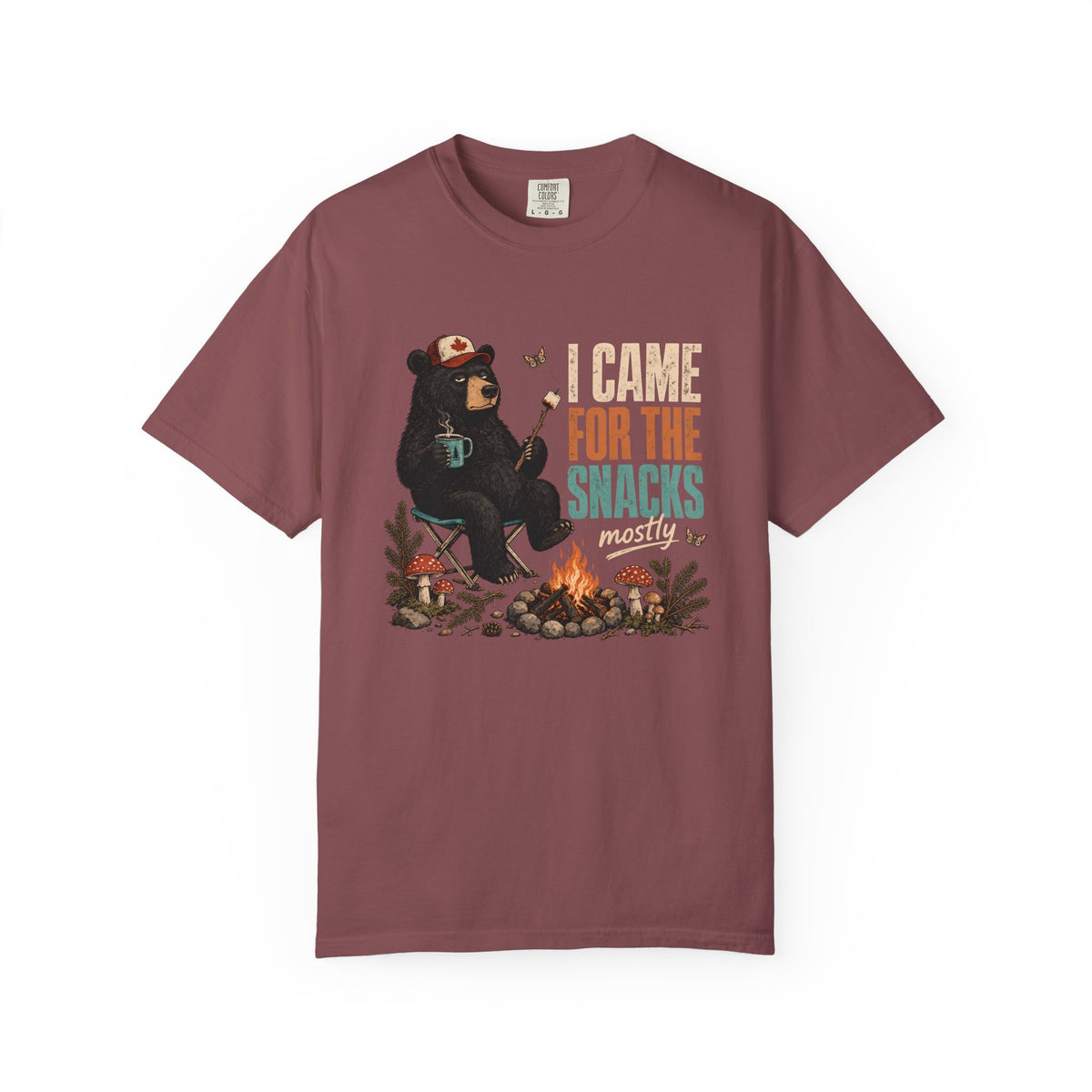 I Came for the Snacks Camping Bear Shirt