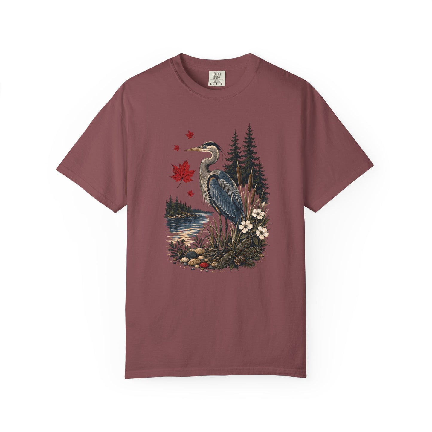 Great Blue Heron Canadian Lake Shirt