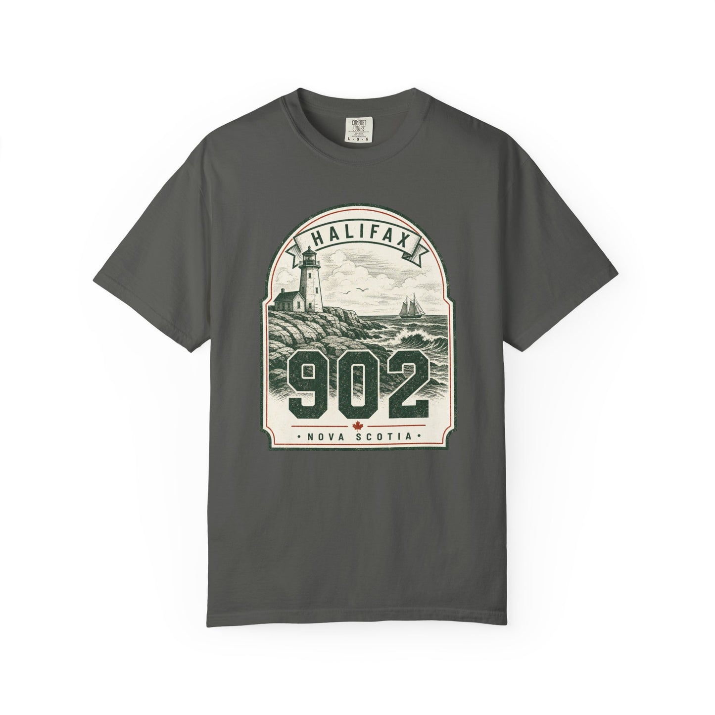 Halifax 902 Area Code Lighthouse T-Shirt — Nova Scotia Coastal Vintage Graphic