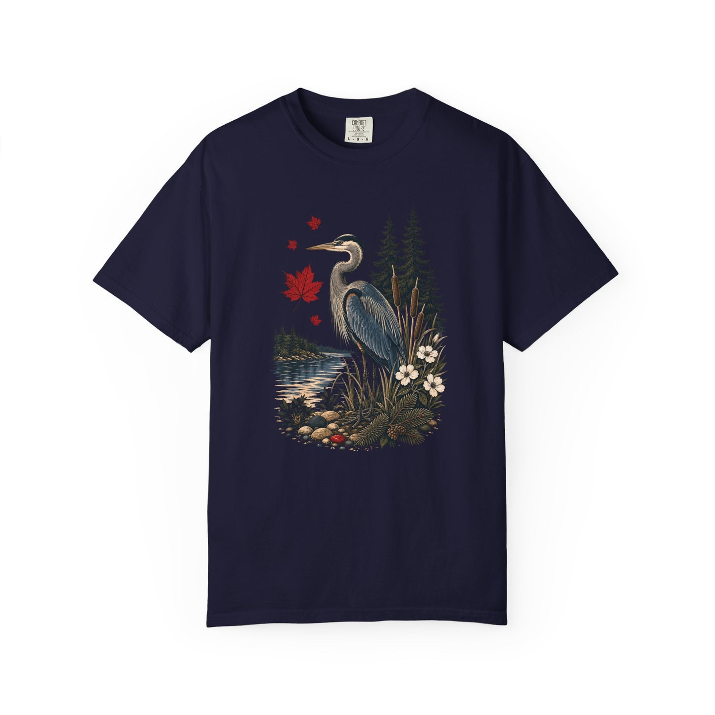 Great Blue Heron Canadian Lake Shirt