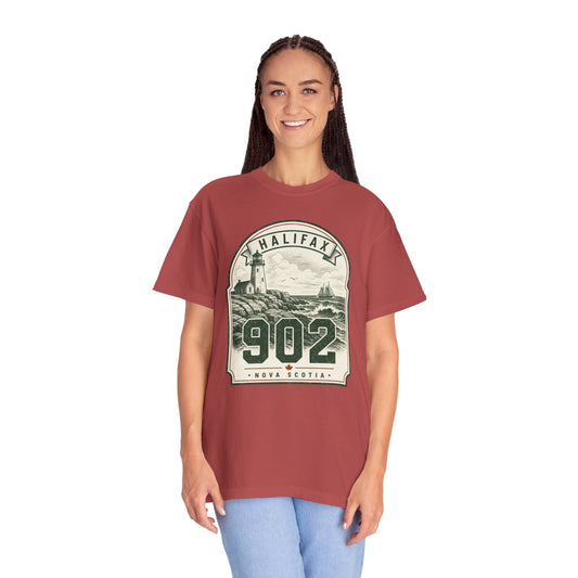 Halifax 902 Area Code Lighthouse T-Shirt — Nova Scotia Coastal Vintage Graphic