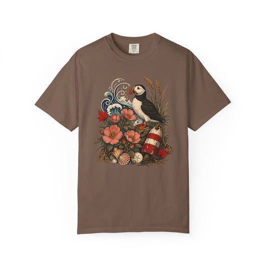 East Coast Puffin Floral Canada Shirt