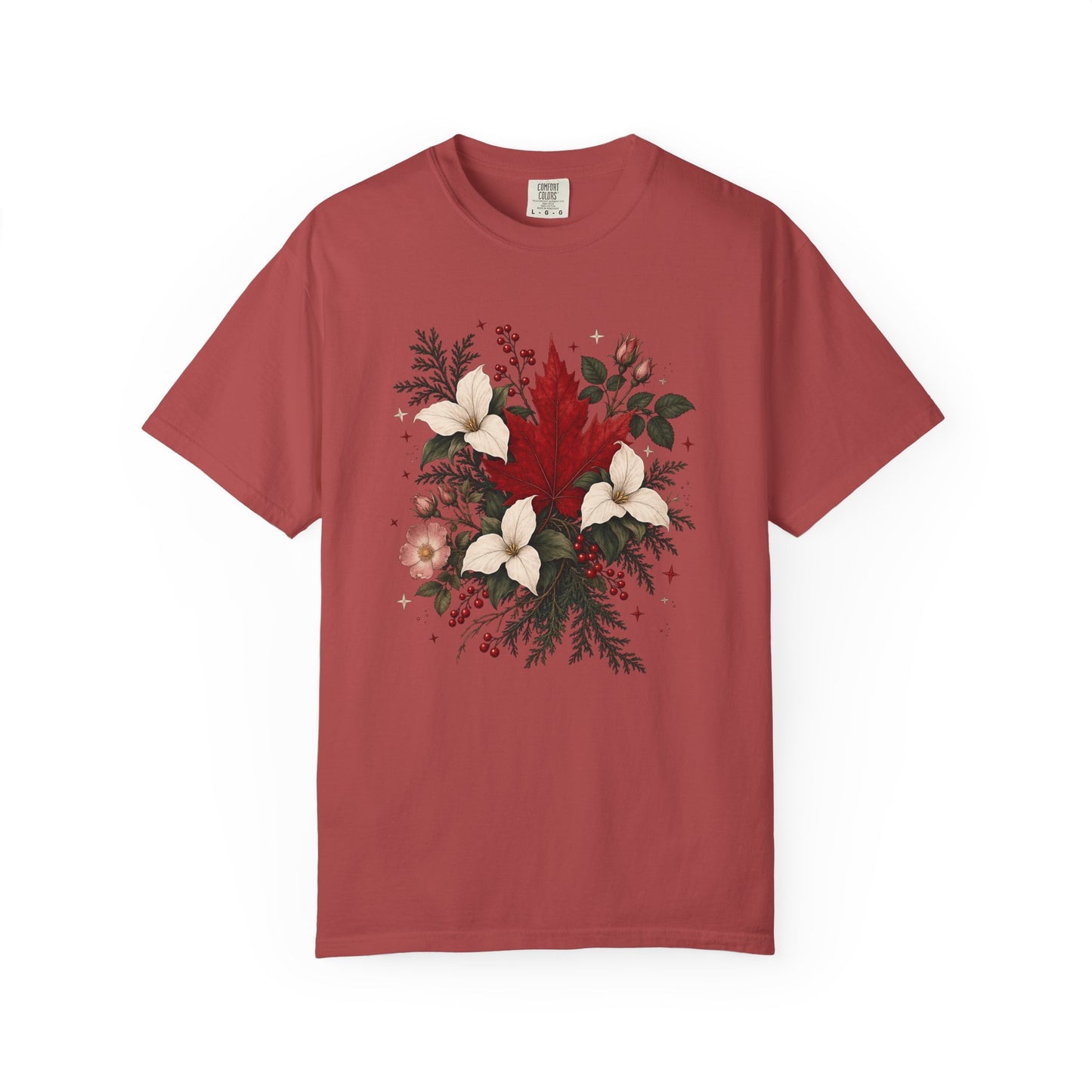 Red Maple Leaf Botanical Canada Shirt