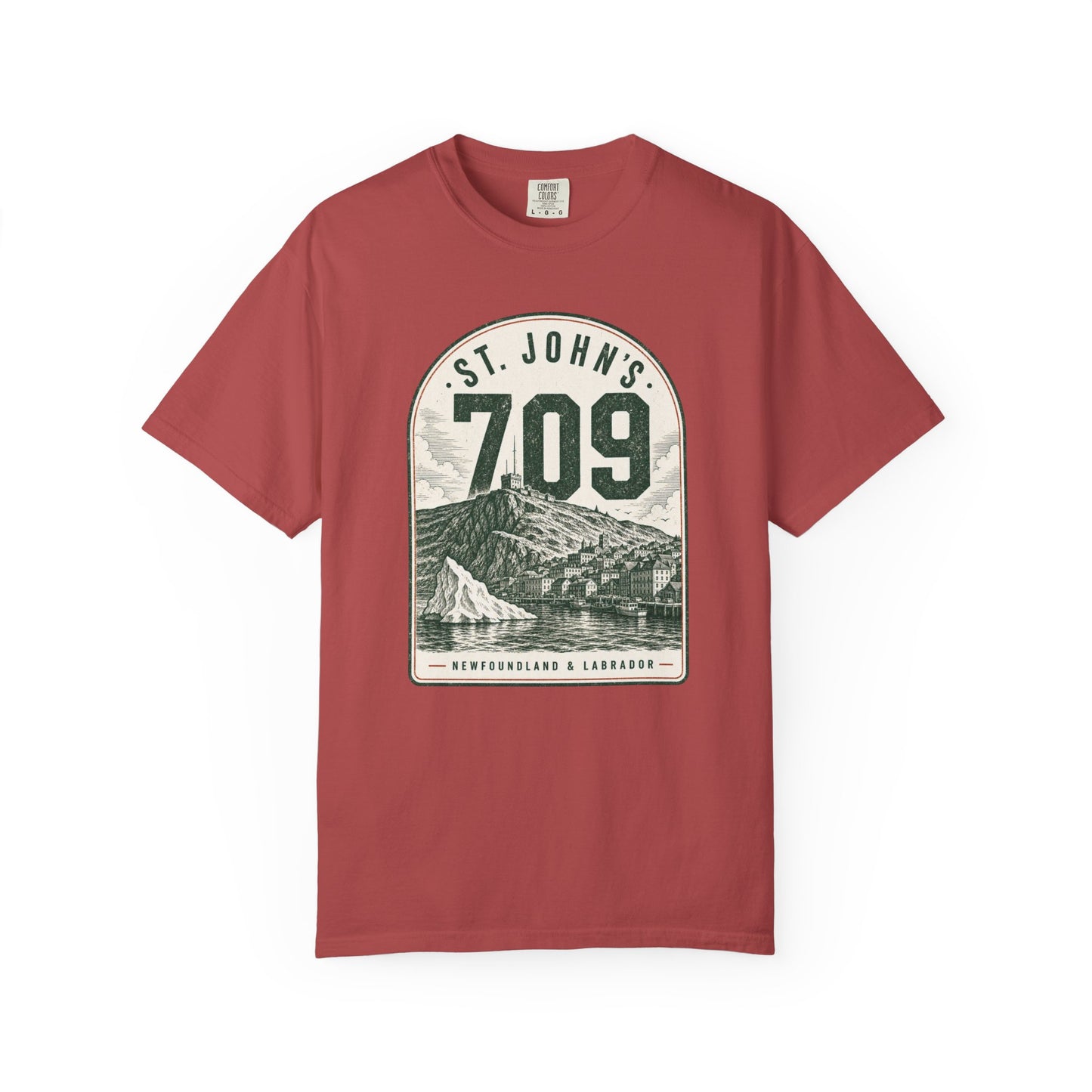 St. John's 709 Area Code - Vintage Mountain T-Shirt