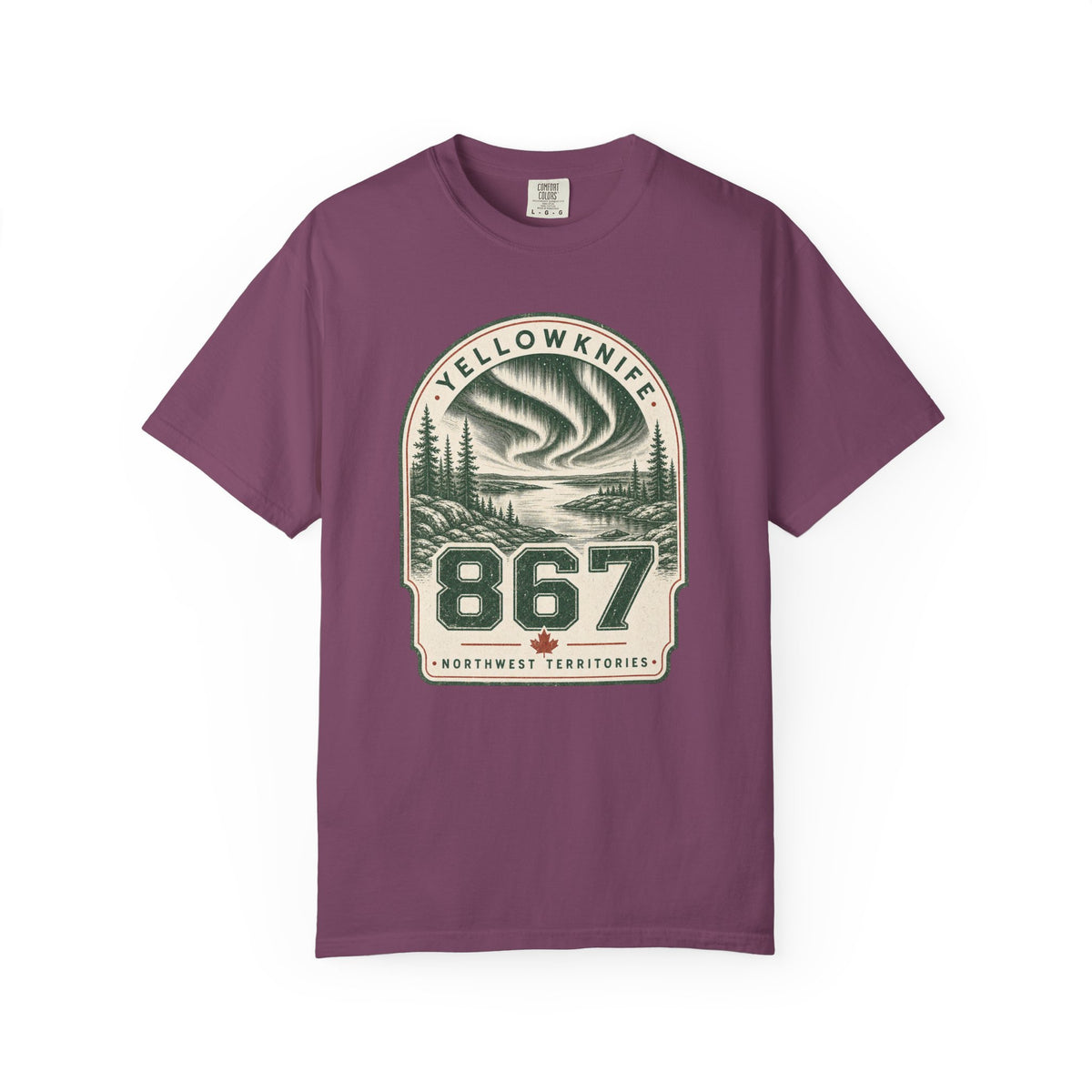 Yellowknife 867 Area Code  Northern Lights T-Shirt
