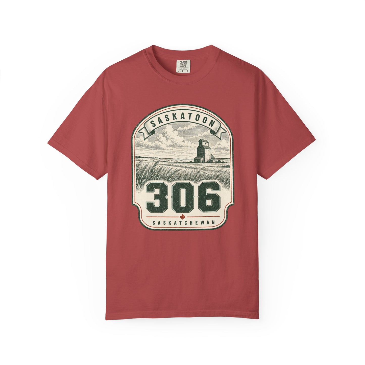 Saskatoon 306 Area Code - Saskatchewan Vintage Farmstead T-Shirt