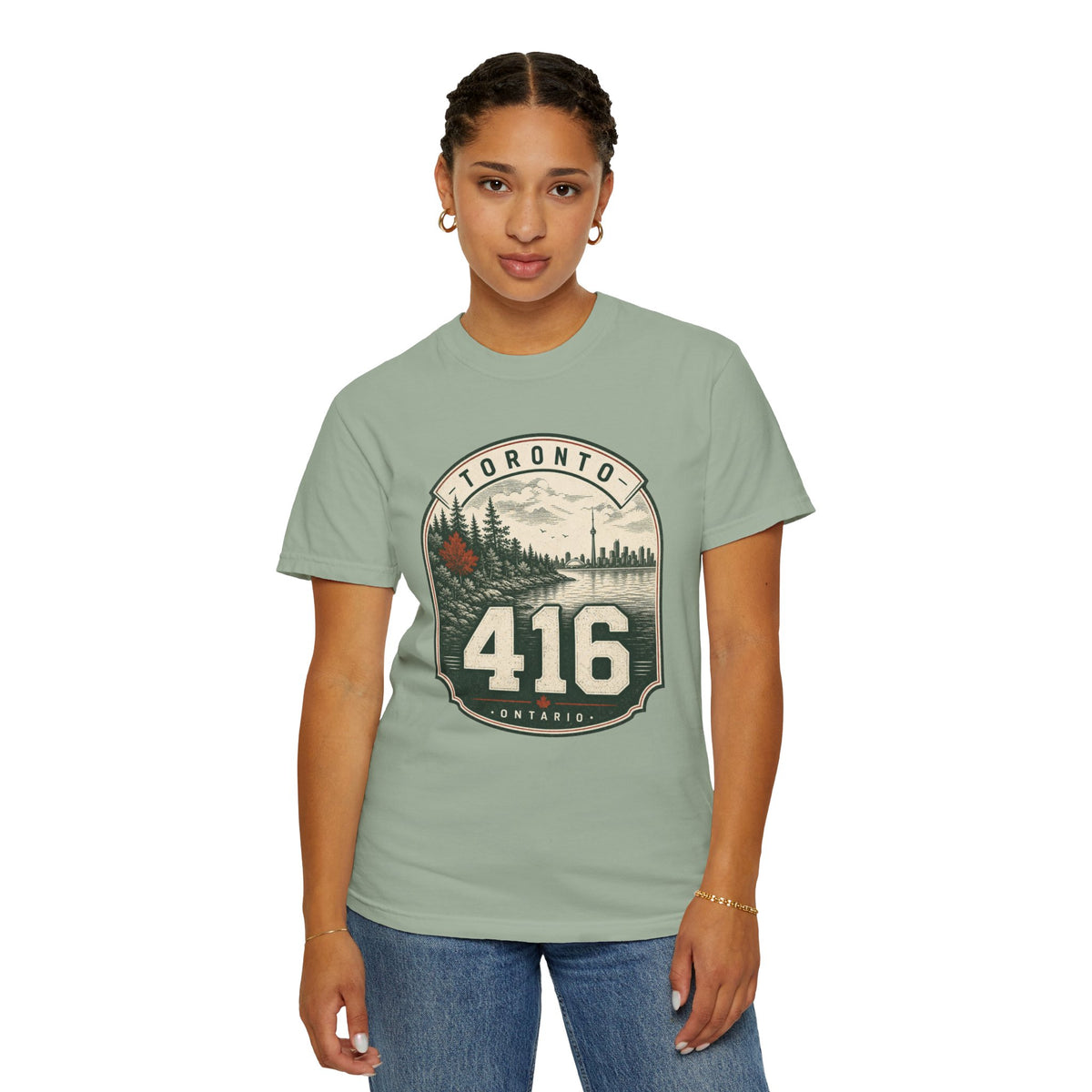 Toronto 416 Area Code - Vintage Badge T-Shirt