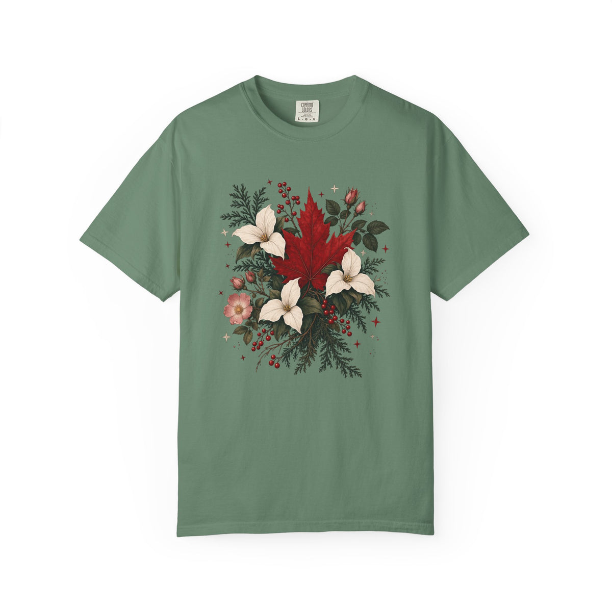 Red Maple Leaf Botanical Canada Shirt