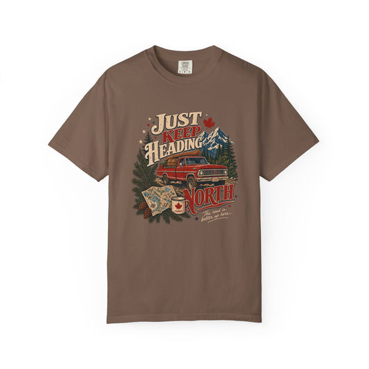 Just Keep Heading North Road Trip Shirt