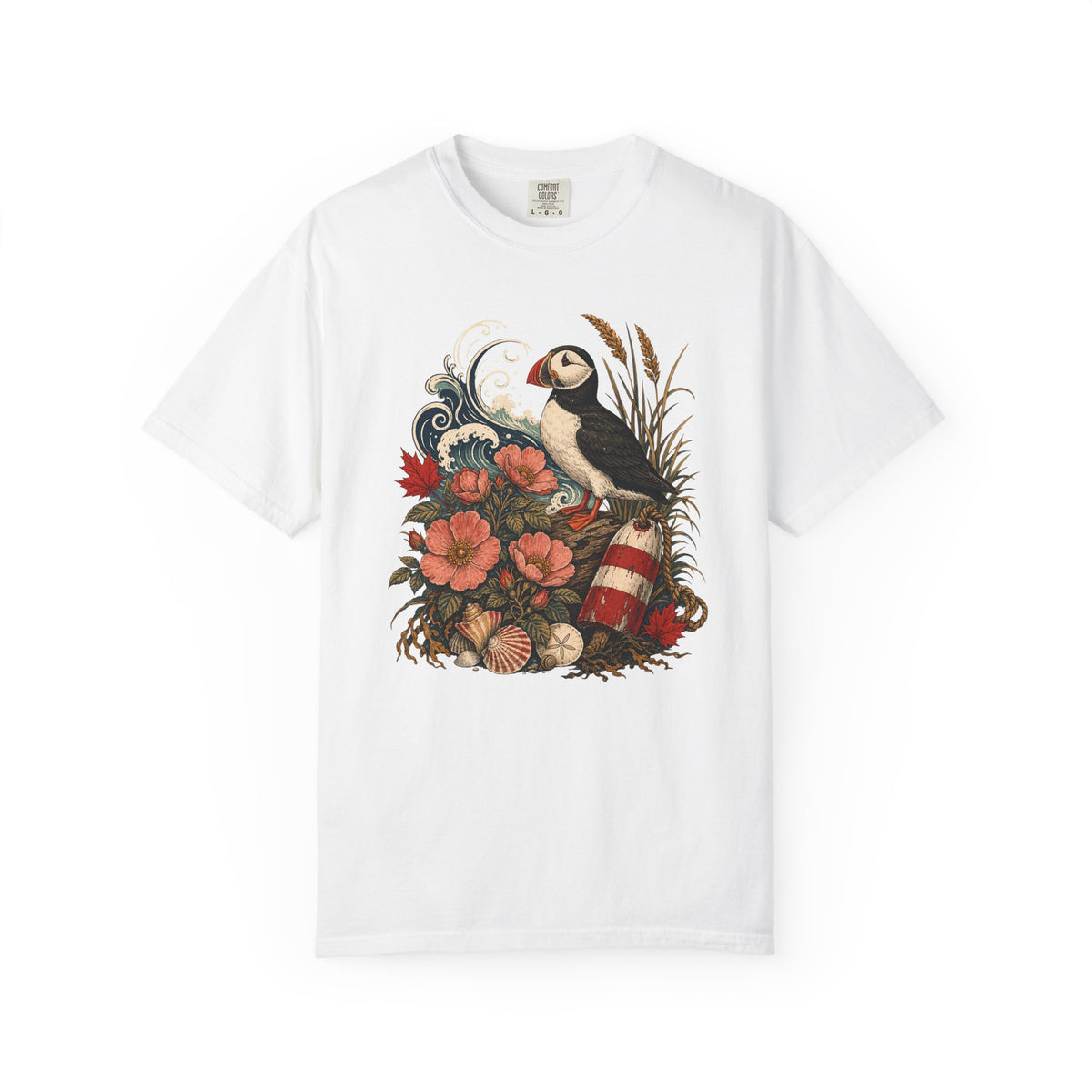 East Coast Puffin Floral Canada Shirt