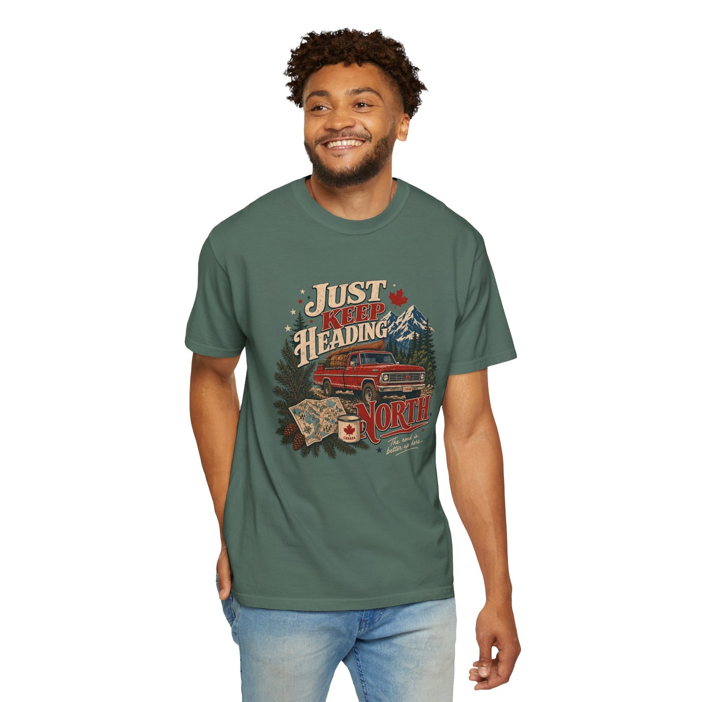 Just Keep Heading North Road Trip Shirt