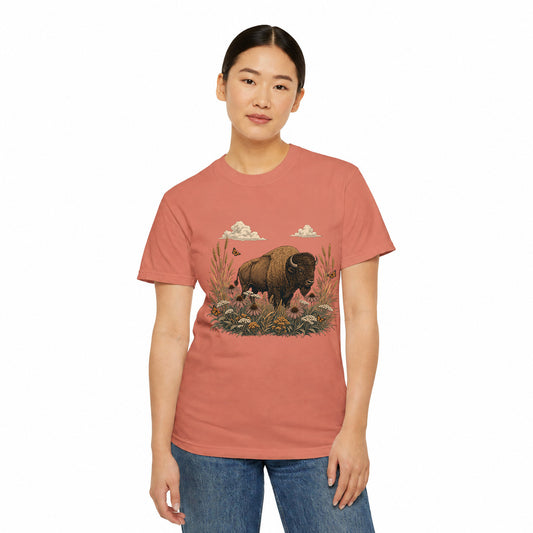 Prairie Bison Wildflower Shirt