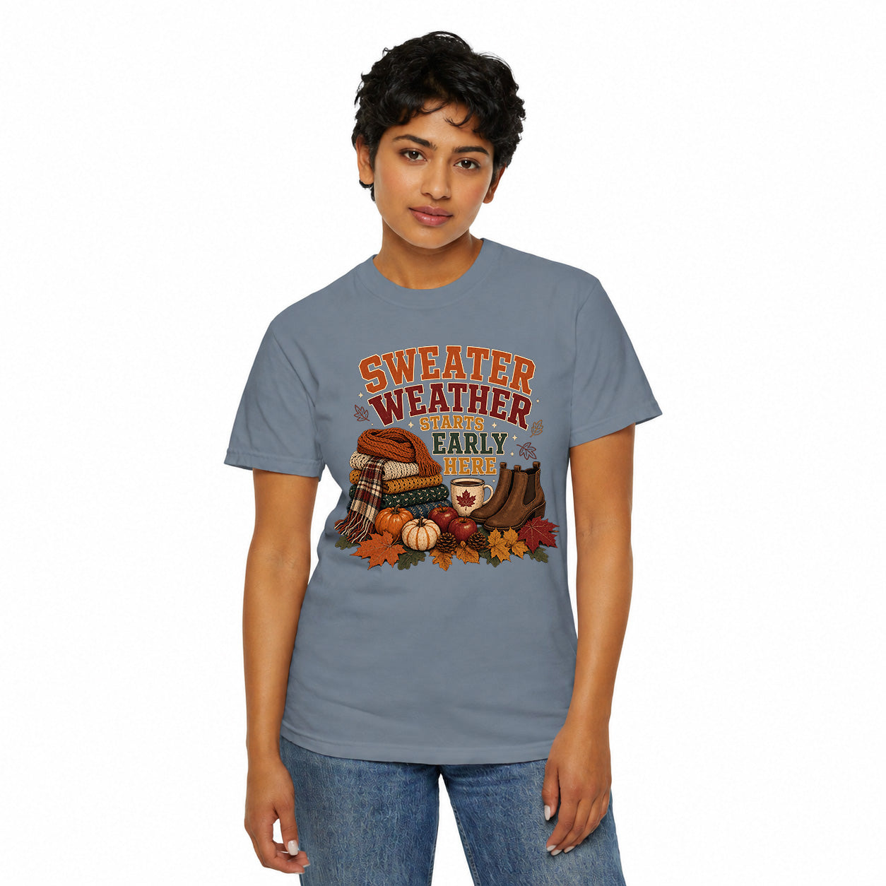Sweater Weather Starts Early Here Shirt