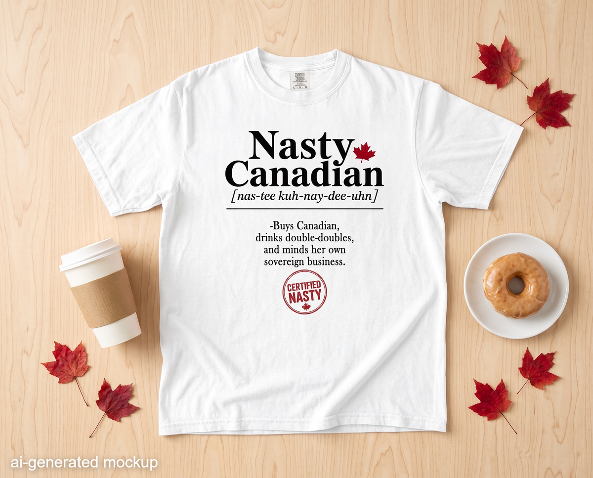 Certified Nasty Canadian Definition T-shirt - Minds Her Own Sovereign Business