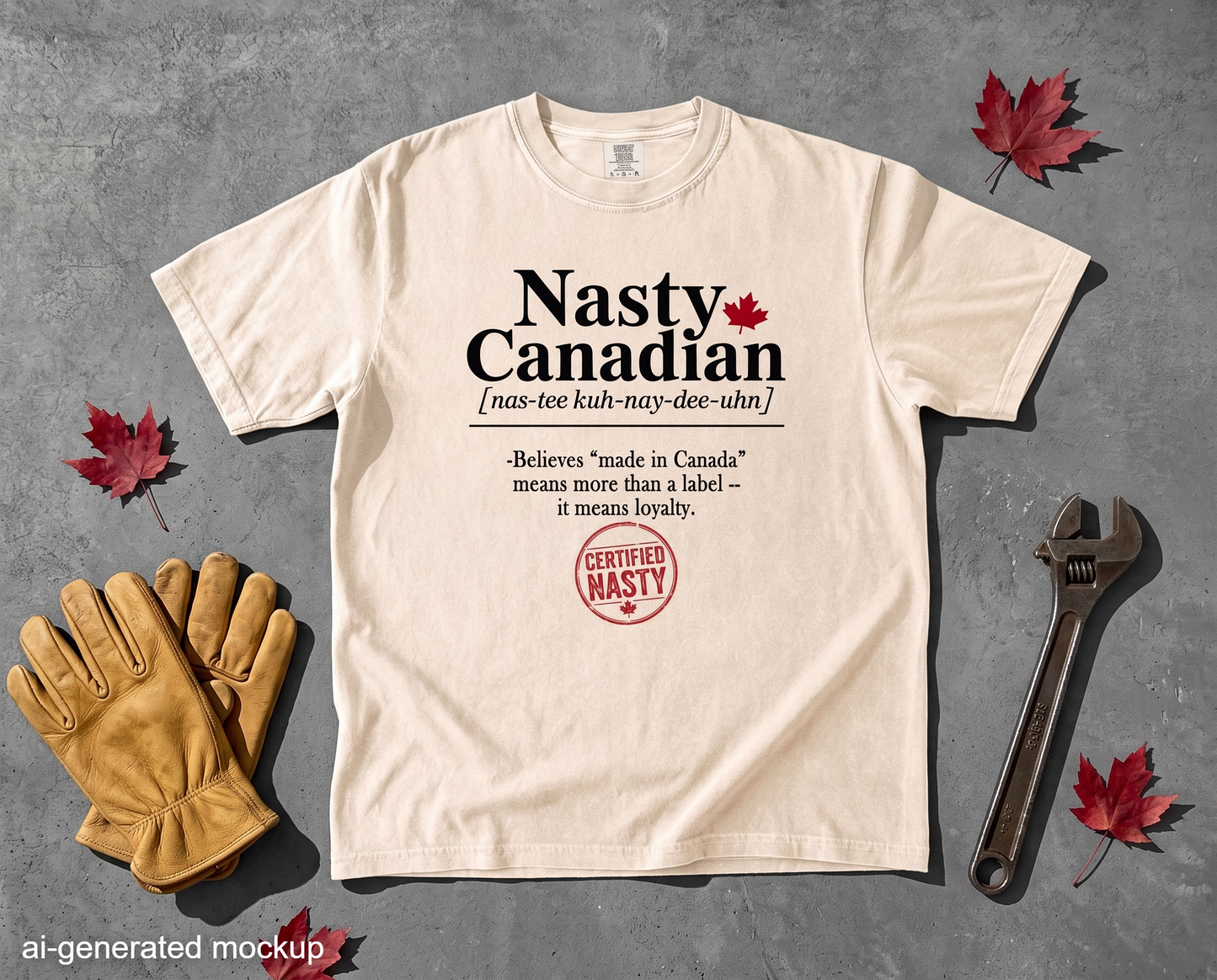 Certified Nasty Canadian Definition T-Shirt - "Made in Canada"