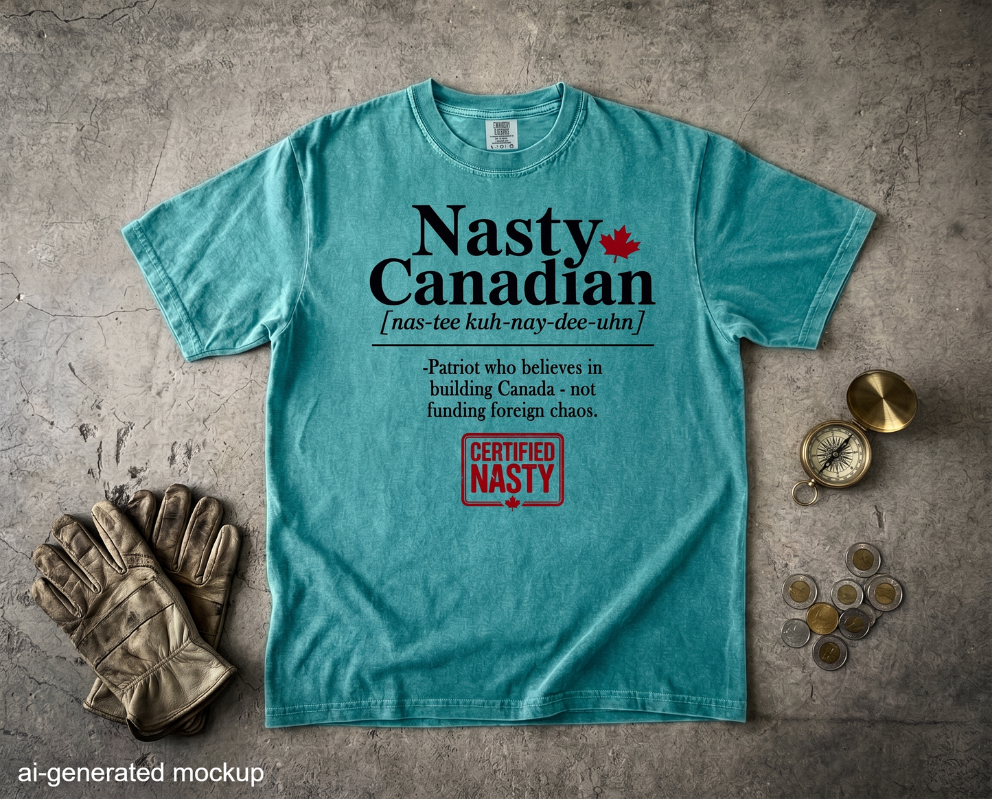 Certified Nasty Canadian Definition T-Shirt - Believe in Building Canada