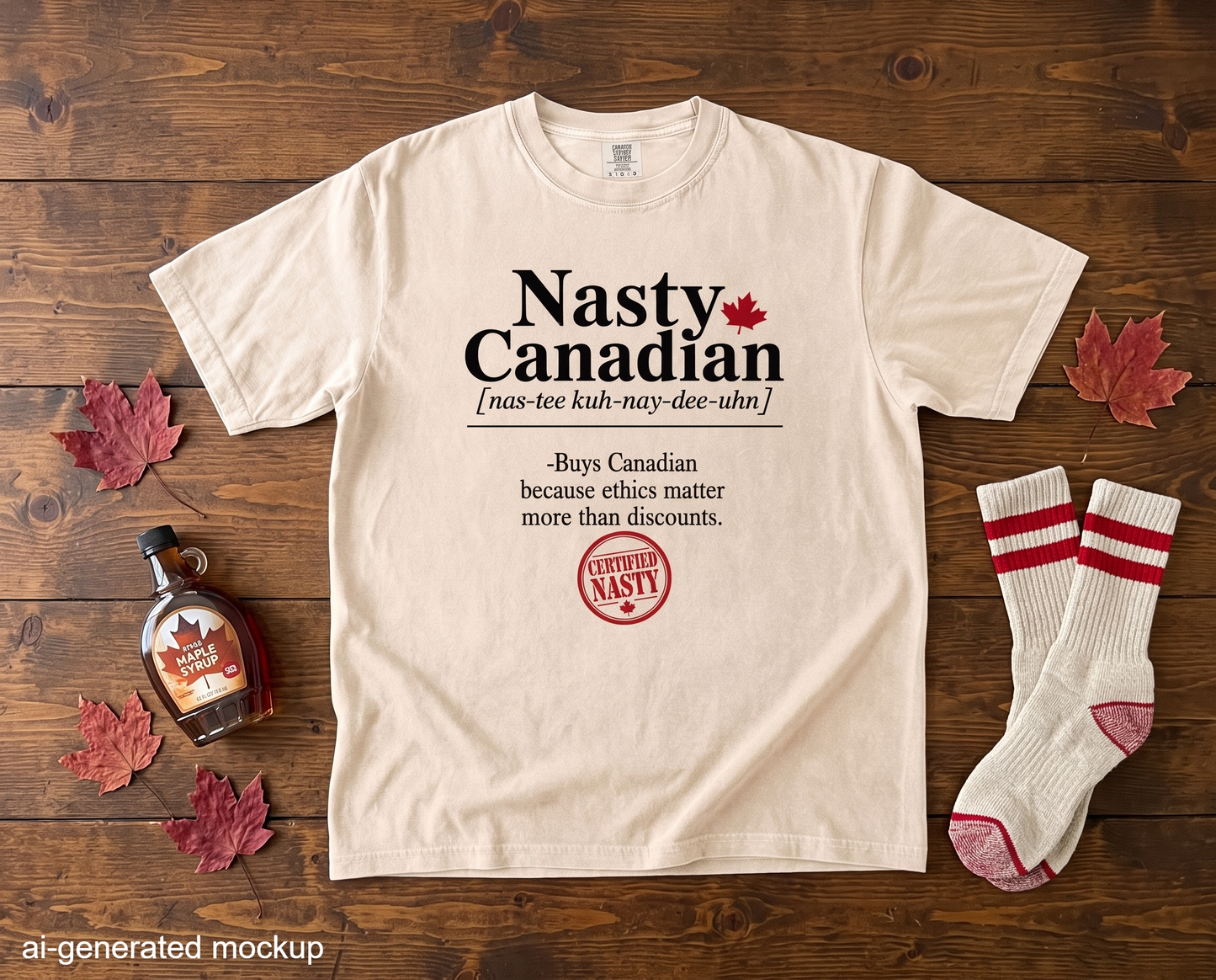 Certified Nasty Canadian Definition T-Shirt - Ethics over Discounts