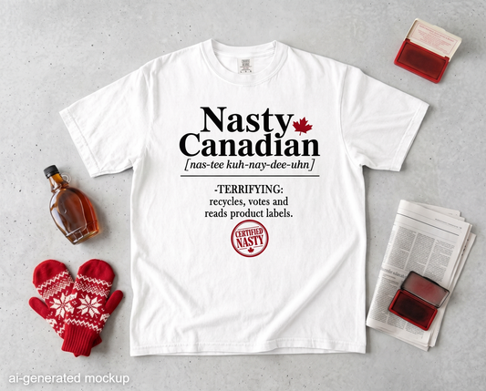Certified Nasty Canadian Definition T-Shirt - Terrifying