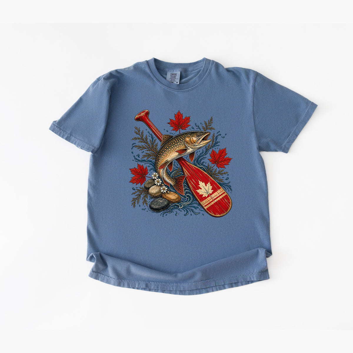 Canadian Trout and Canoe Paddle