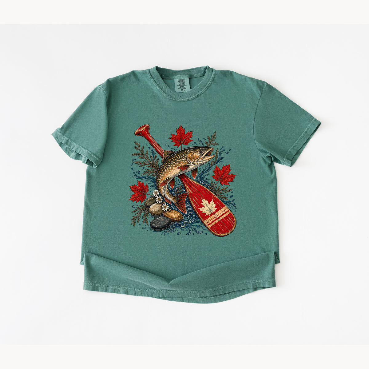 Canadian Trout and Canoe Paddle