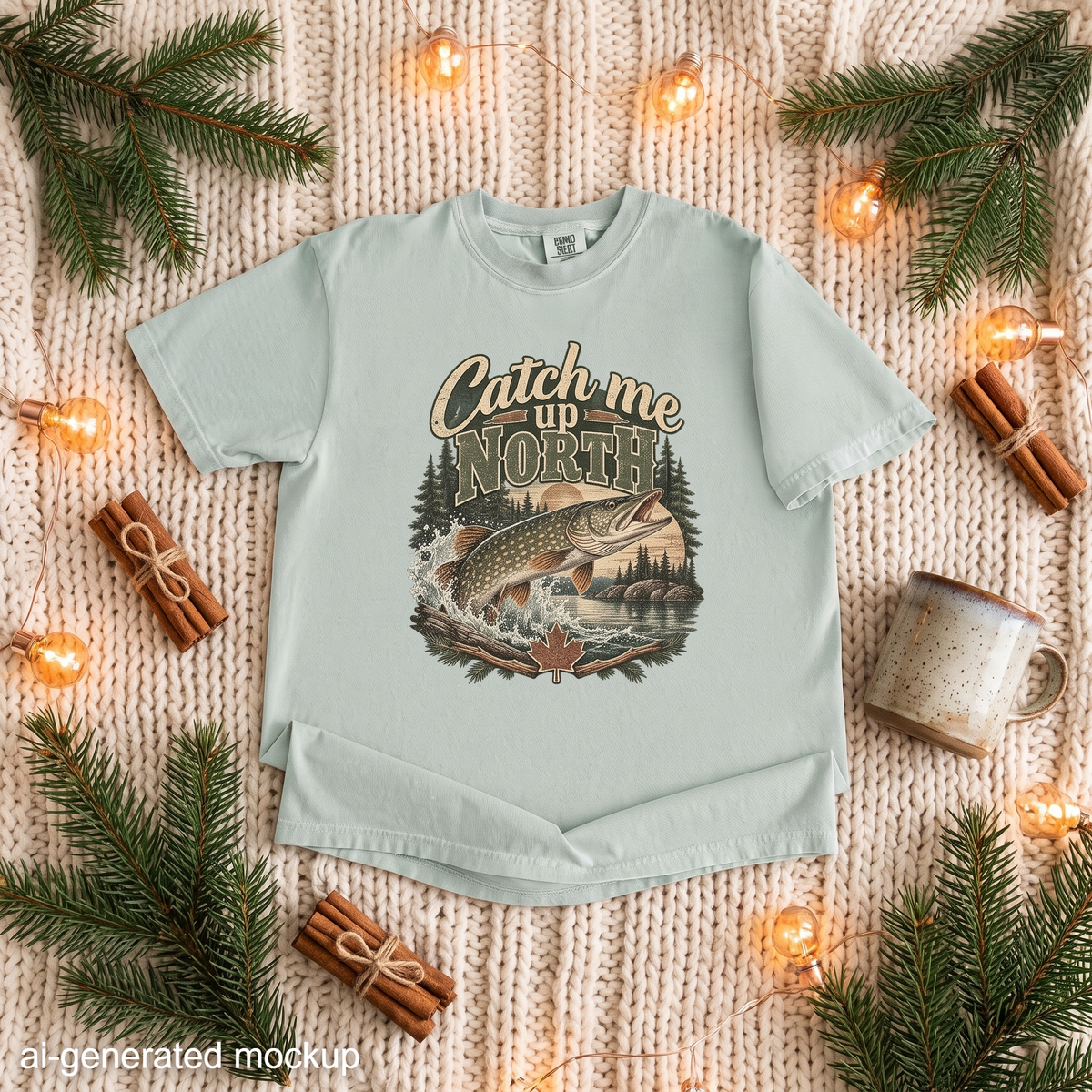 Catch Me Up North Canadian Fishing T-Shirt