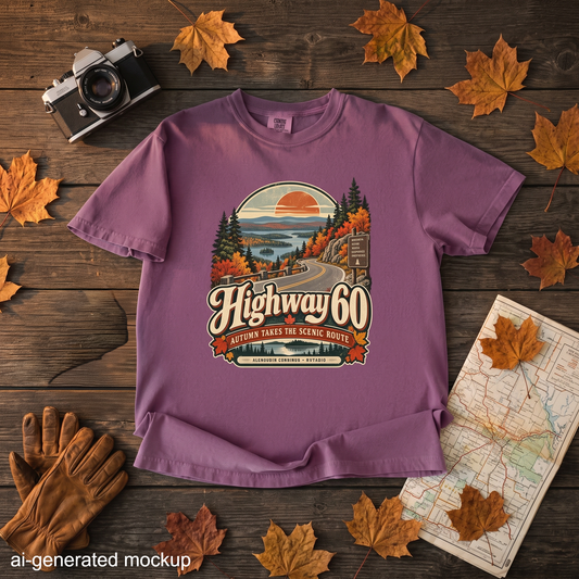 Highway 60 Autumn Scenic Route T-Shirt