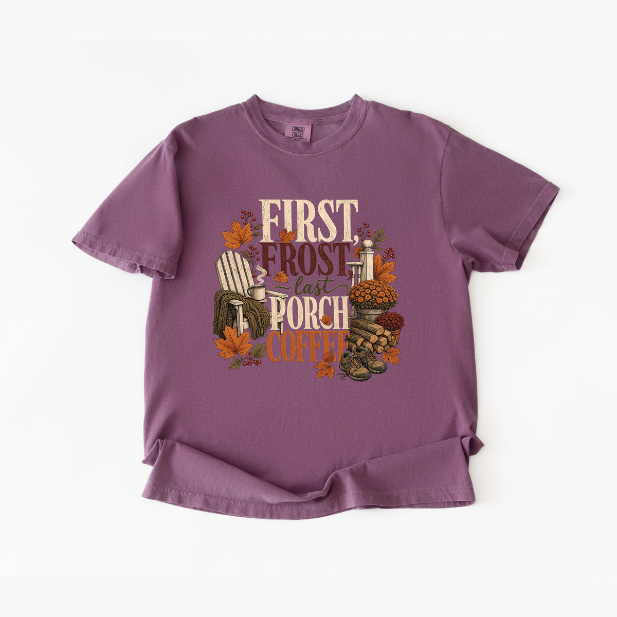 First Frost Last Porch Coffee T Shirt