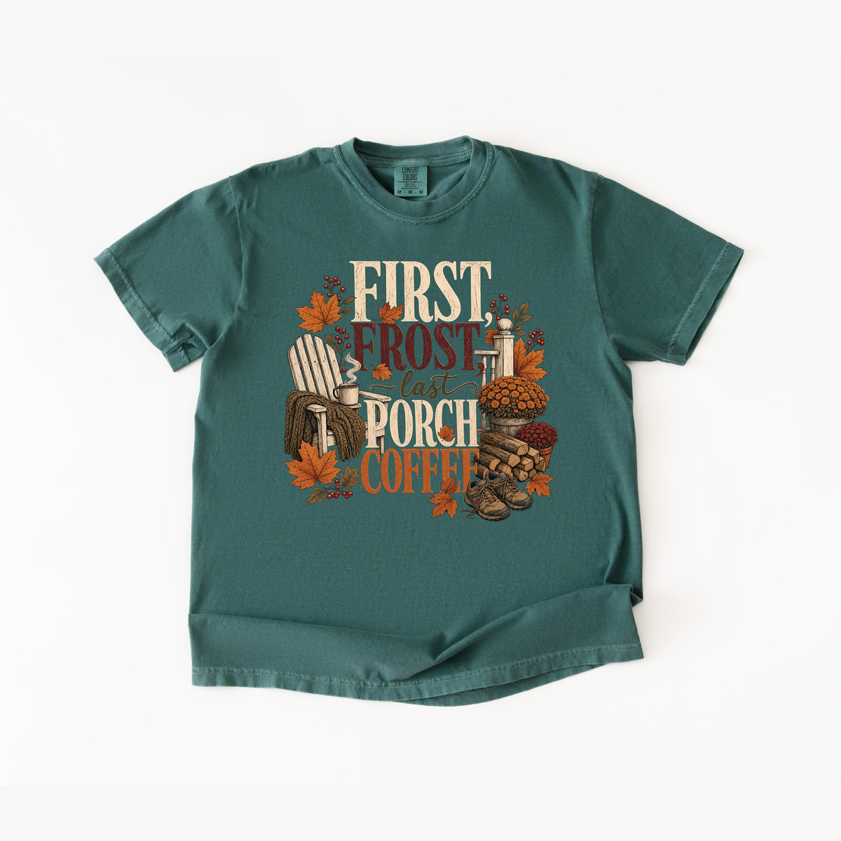 First Frost Last Porch Coffee T Shirt