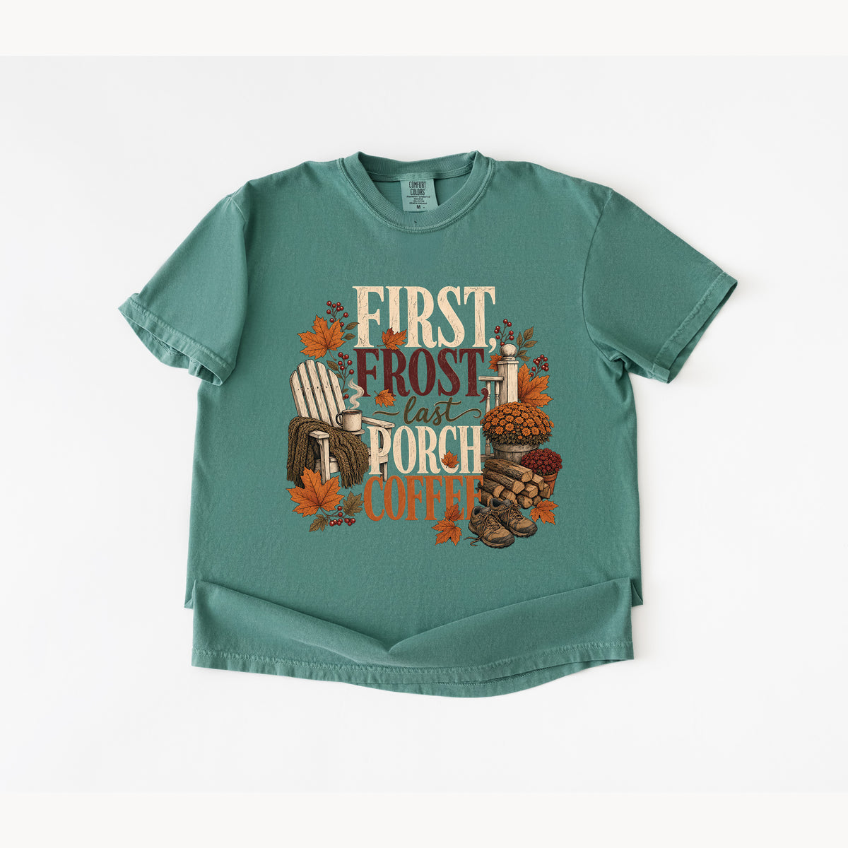 First Frost Last Porch Coffee T Shirt