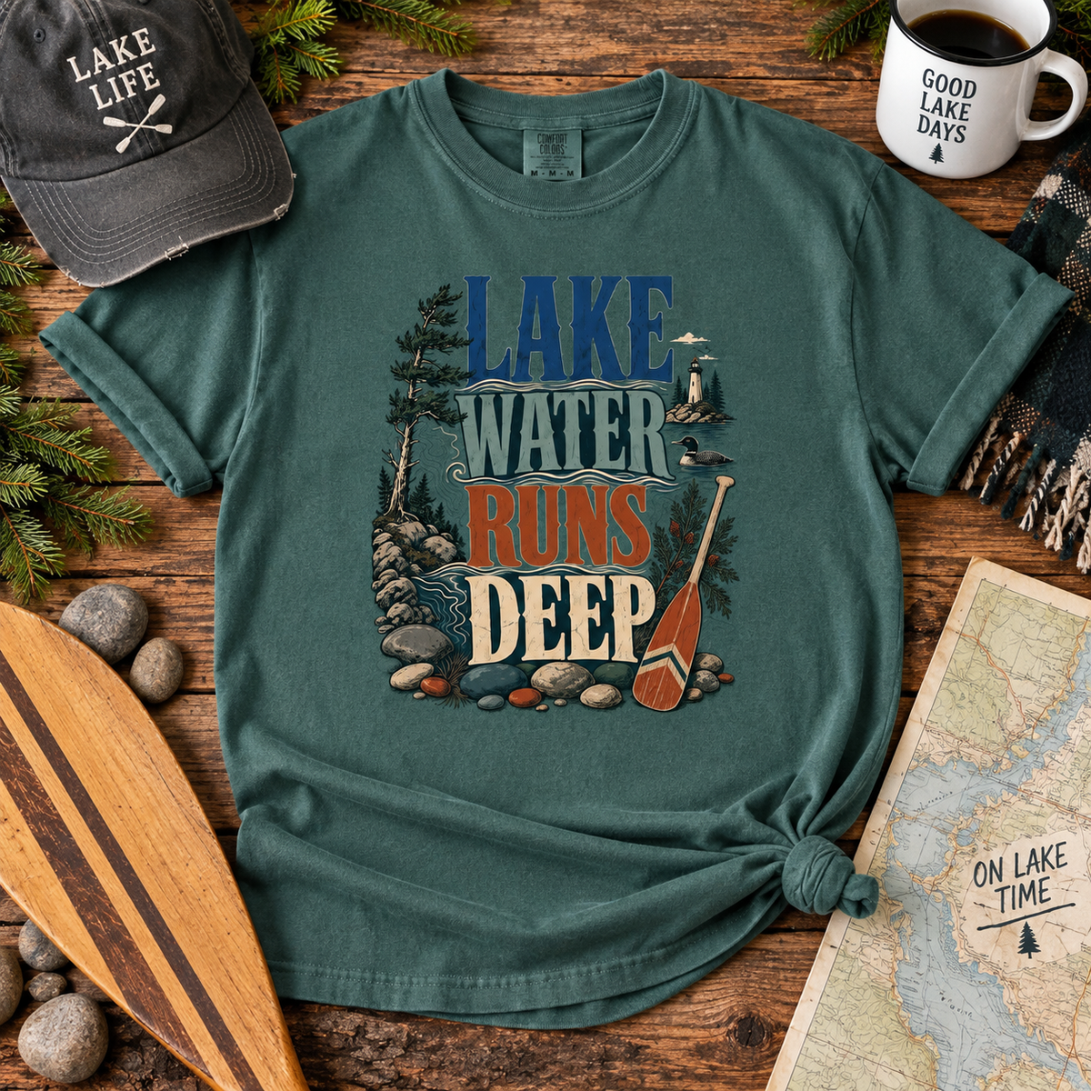 Lake Water Runs Deep T Shirt
