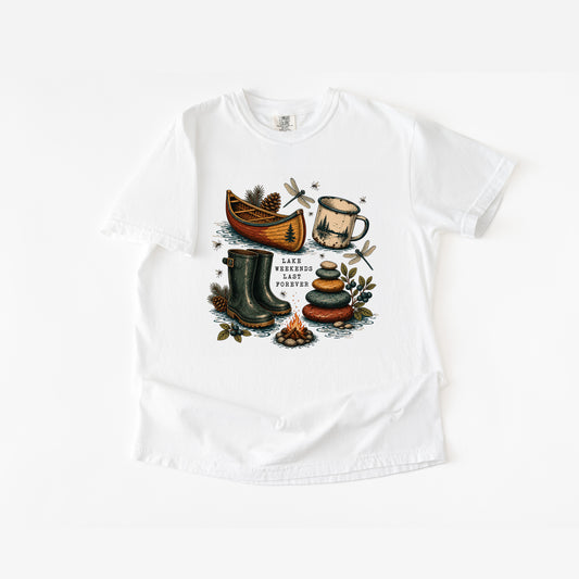 T-shirt Les week-ends au lac durent toujours