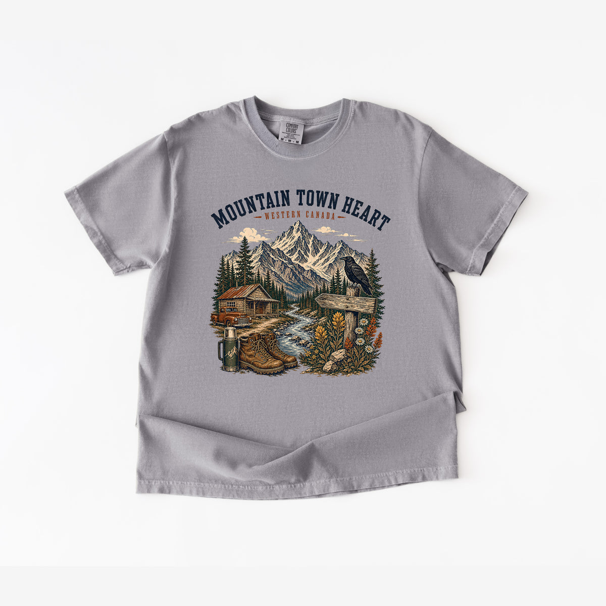 Mountain Town Heart T Shirt