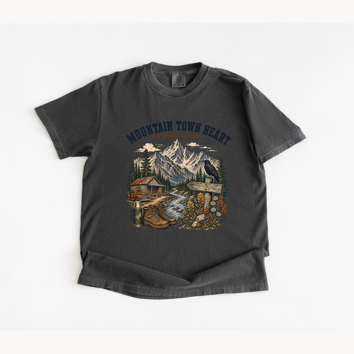 Mountain Town Heart T Shirt