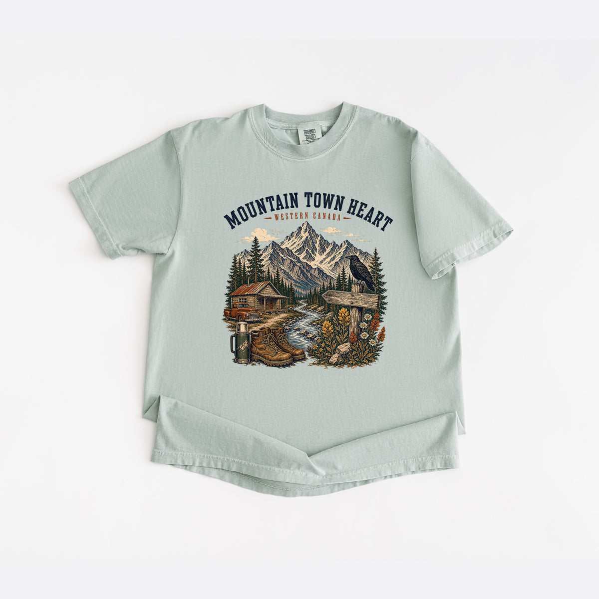 Mountain Town Heart T Shirt