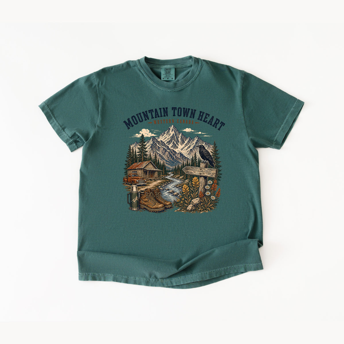 Mountain Town Heart T Shirt