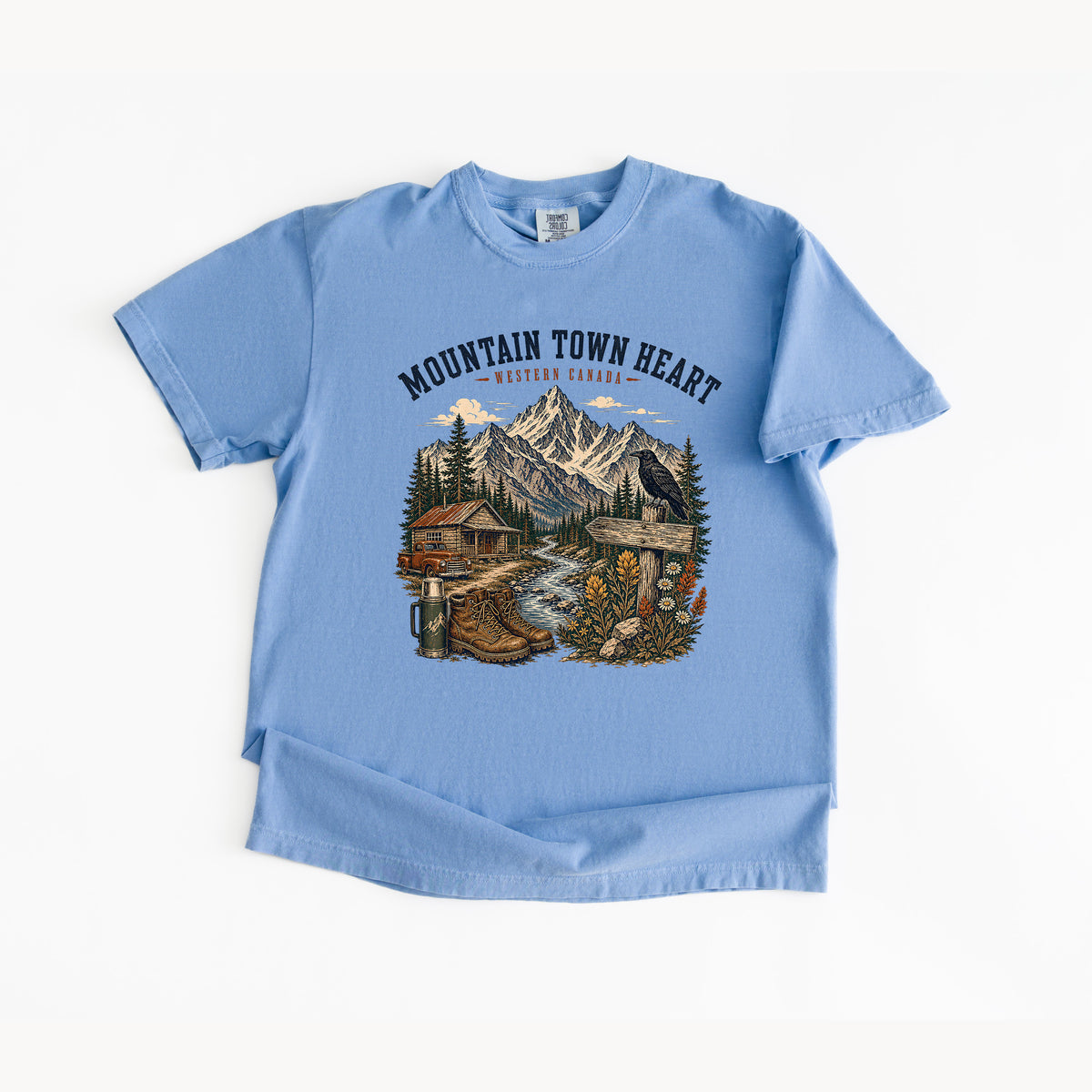 Mountain Town Heart T Shirt