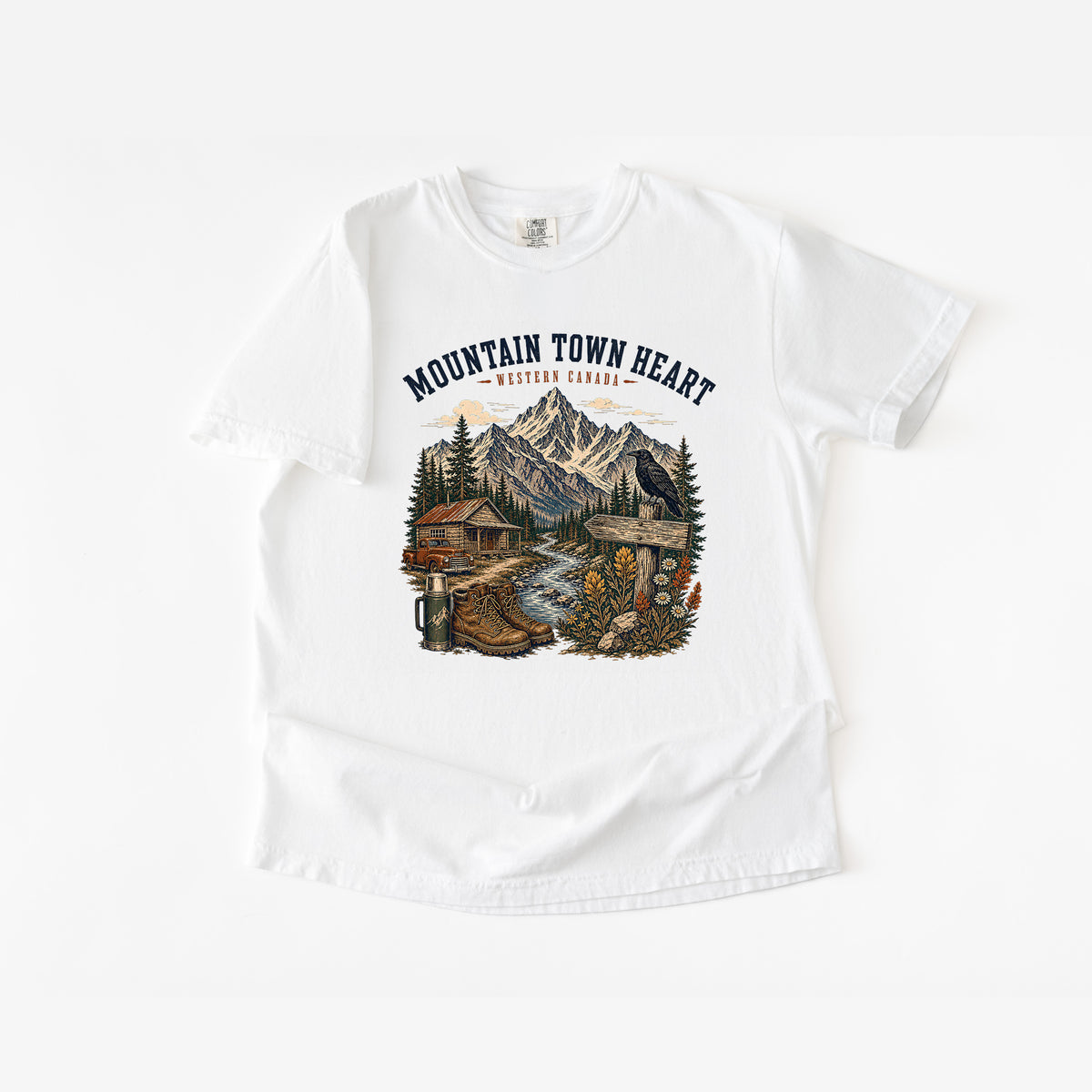 Mountain Town Heart T Shirt